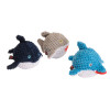 Іграшка для собак CAMON акула поліестерова з пищалкою в трьох кольорах, Ø 9  см