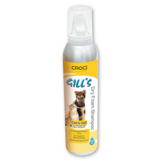 Шампунь Гілс Croci Gill's Dry Foam сухий, без змивання, піна універсальна для котів і собак, 250 гр (C3052407)