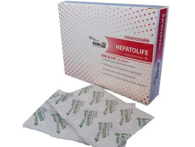 Гепатолайф Hepatolife Animall для лікування печінки і жовчовивідних шляхів у кішок і собак, 60 таблеток