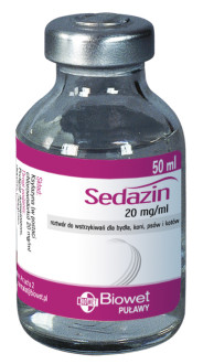Седазін 20 мг/мл Sedazin заспокійливе знеболюючий засіб для ВРХ, коней, собак і котів, 50 мл
