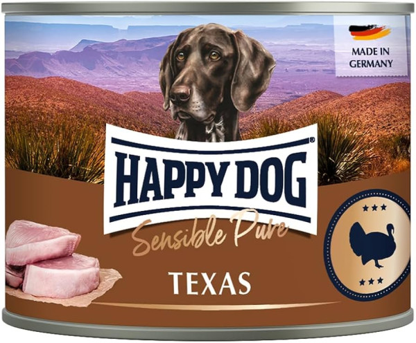 Happy Dog Sensible Truthahn Pur Ds (Turkey Pure) консервований корм з індичкою для дорослих собак, 200 гр (02730)