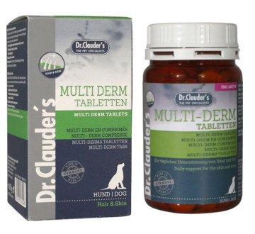 Мультидерм Dr.Clauder's Hair & Skin Multi-Derm Tablets вітаміни, мінерали для шкіри та шерсті собак, 225 таблеток