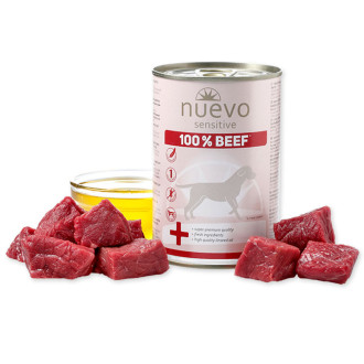 Нуево 400 гр Nuevo Sensitive Dog Adult 100% Beef консервований корм з яловичиною для собак (95151)
