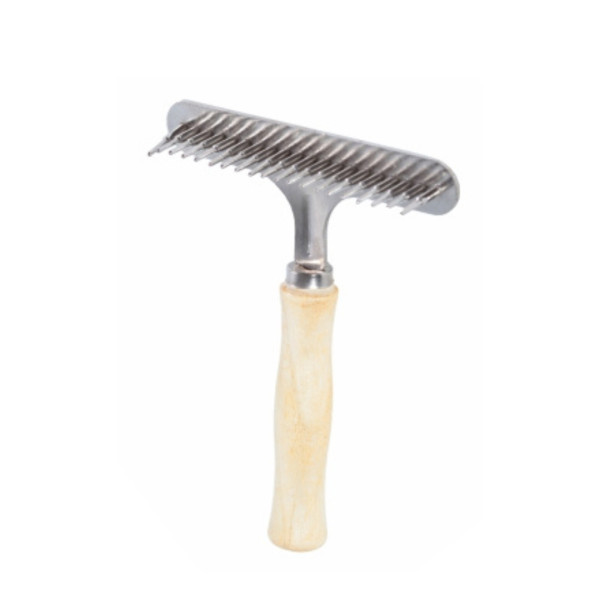 Гребінець-граблі ТМ &quot;FOX&quot; дерев'яні великі однорядні, 14х11 см