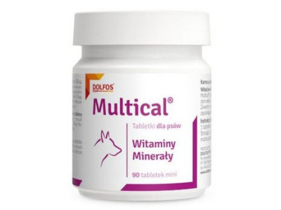 Мультикаль міні Мultical mini Dolfos вітаміни для правильного розвитку собаки, 90 міні таблеток