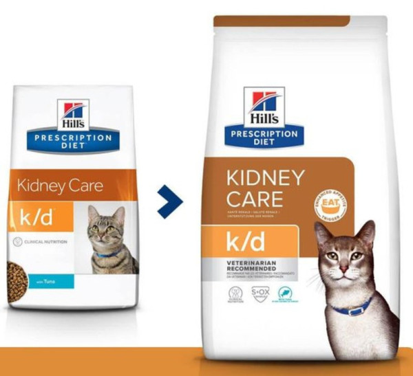 Хіллс Hill's PD Feline K/D Kidney Care Tuna дієтичний корм з тунцем для кішок при ХНН, енцефалопатії, 3 кг