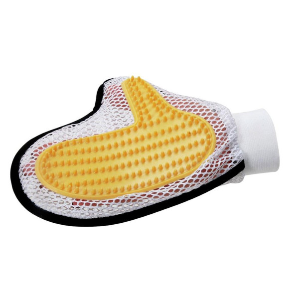 Рукавичка CAMON з TPR та сітки для вичісування та масажу домашніх тварин, 1 шт