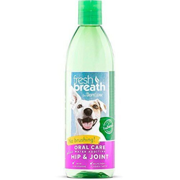 Добавка у воду TropiClean Fresh Breath + Hip &amp; Joint Тропіклін &quot;Підтримка суглобів&quot; з глюкозаміном, для собак, 473 мл