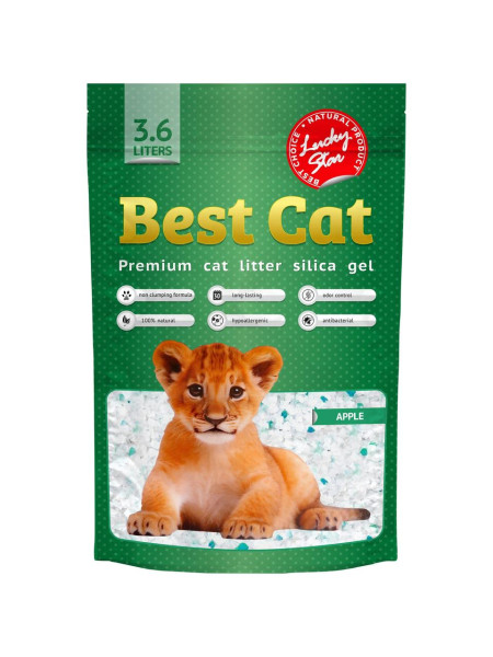 Силікагелевий наповнювач &quot;Best Cat&quot; Green Apple 3.6л/10