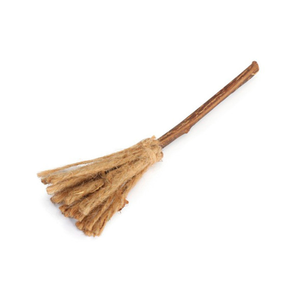 Іграшка для котів CAMON паличка Мататабі (срібляста лоза) з джутовою мітлою, 17 см