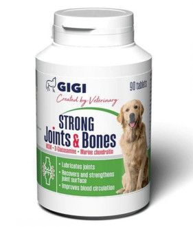 Актівет Gigi Activet Strong Joints & Bones хондропротектор протизапальний для собак, 90 таблеток, 1 таблетка на 10 кг