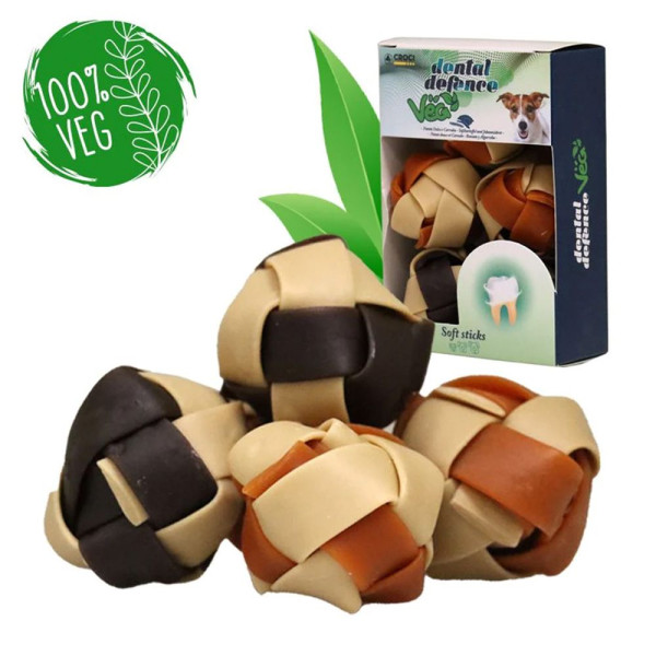 Ласощі Croci Ball Dental Defense Veg кручені м'ячики з солодкою картоплею для зубів і ясен собак, 110 гр (C1030235)