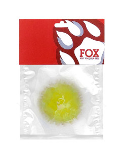 Іграшка для собак ТМ "FOX" "М'яч із шипами" жовтий, 6 см (із запахом ванілі)
