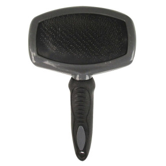 Щітка одностороння з гумовою ручкою TETRAPET Dog Salon, 9,5*17 см