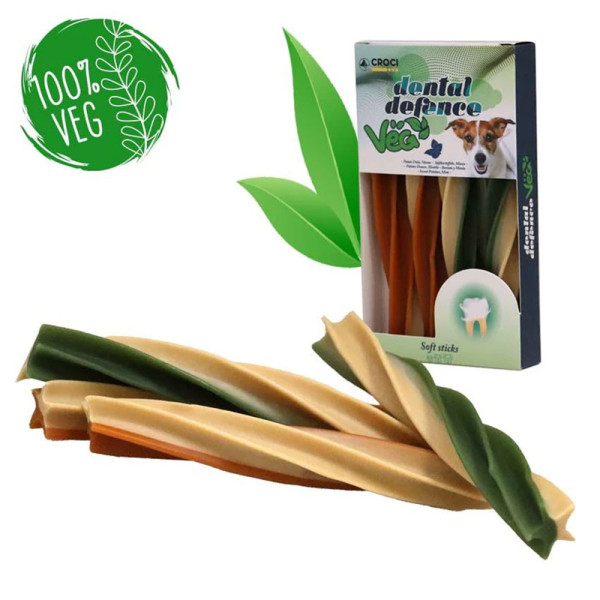 Ласощі Croci Stick Dental Defense Veg стіки з солодкою картоплею і м'ятою для зубів і ясен собак, 75 гр (C1030227)