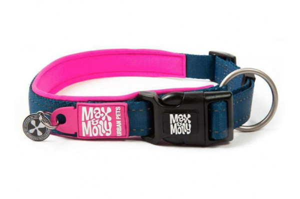 Нашийник Рожевий Матрикс Max &amp; Molly Smart ID Collar Matrix Pink L з QR-кодом для собак, обхват шиї 39 - 62 см (212084)
