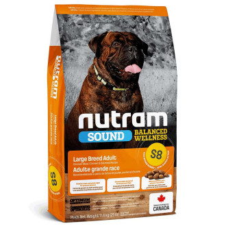 Нутрам S8 Nutram Sound BW Large Breed Adult Dog сухий корм з куркою для дорослих собак великих порід, 11,4 кг (S8_(11.4kg)