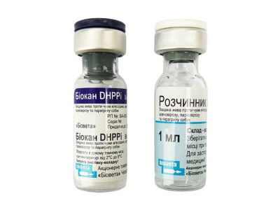 Біокан DHPPi Biocan DHPPi вакцина для собак (чума, ларинготрахеїт, гепатит, парвовіроз, парагрип), 1 доза