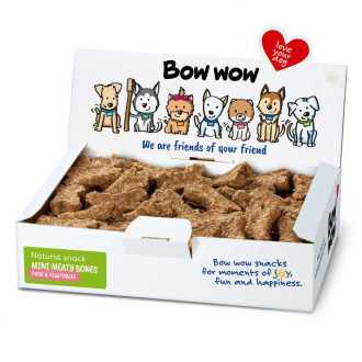 Ласощі  для собак "Bow wow" натуральні міні-кістки з свининою та овочами,1 кг/ box