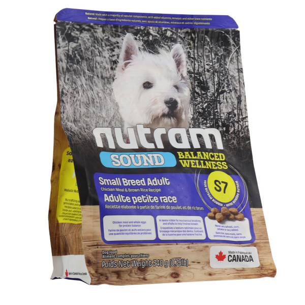 Нутрам S7 Nutram Sound BW Small Breed Adult Dog сухий корм з куркою і рисом для дрібних дорослих собак, 340 гр (S7_(340g)