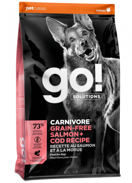 Гоу! Gо! Solutions Carnivore Grain Free Salmon + Cod сухий корм із лососем і тріскою для собак, 10 кг (FG00038)