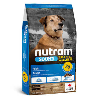 Нутрам S6 Nutram Sound BW Adult Dog сухий корм холістик із куркою та коричневим рисом для дорослих собак, 20 кг (S6_(20kg)