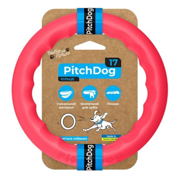 Пітч Дог Collar PitchDog ігрове кільце для апортування собак, діаметр 17 см, колір рожевий