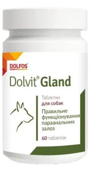 Dolvit Gland Dolfos вітамінний комплекс для правильного функціонування періанальних залоз у собак, 60 таблеток