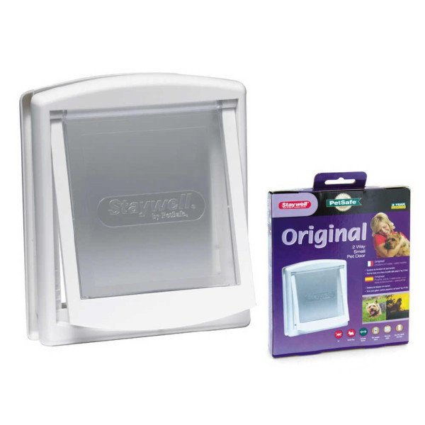 Пластикові двері для собаки CROCI, до 7 кг, біла, 236x198 мм