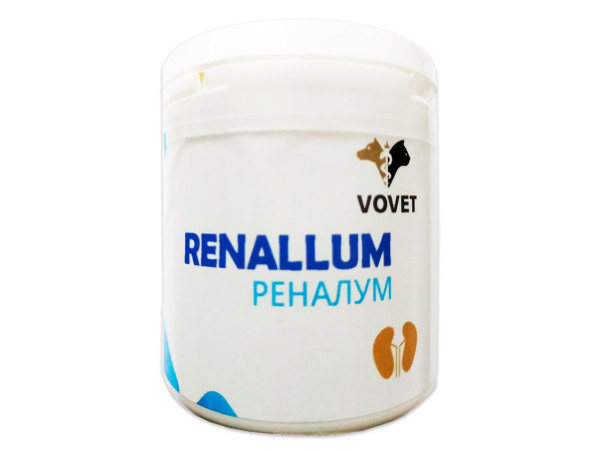 Renallum Реналум порошок для зниження рівня фосфору в крові котів і собак при захворюваннях нирок, 100 гр