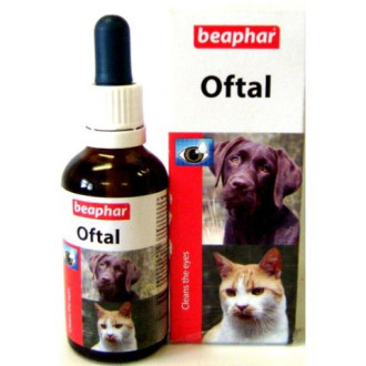 Офтал Бефар Oftal Beaphar засіб для очищення очей та видалення слізних плям у собак та котів, 50 мл