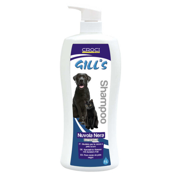 Шампунь Croci Gill's для чорної шерсті собак і котів, універсальний, стимулюючий забарвлення, 1 л (C3052130)