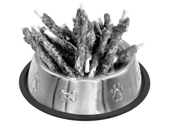 Куряче в'ялене м'ясо на кальцінованій паличці 12,5 см, (≈ 14-16шт/уп), 200г, 50шт/ящ