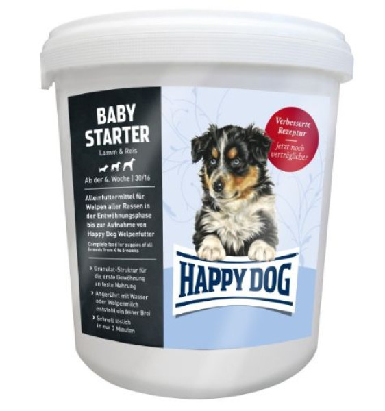 Happy Dog Baby Starter повноцінний збалансований сухий корм для цуценят усіх порід від 3 до 6 тижнів, 4 кг (60988)