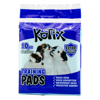 Одноразові гігієнічні пелюшки Kotix Premium 60*40 см для собак і цуценят, 10 пелюшок в упаковці (Kot-1311)