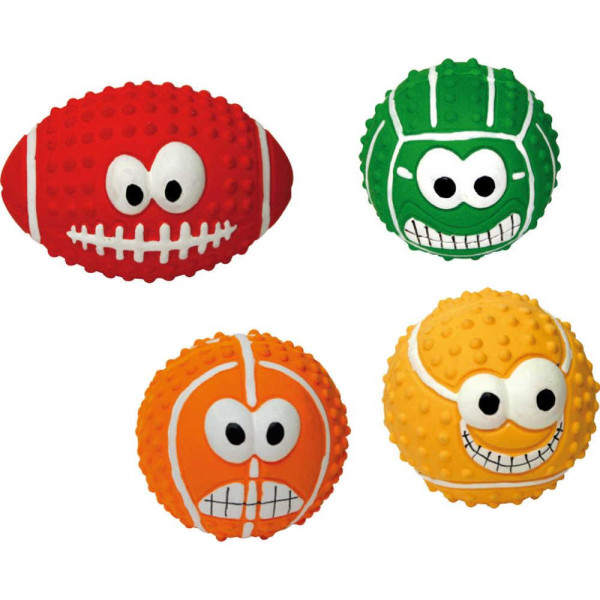 Іграшка для собак CROCI М'ячі з посмішкою асорті, латекс, 7,5 см