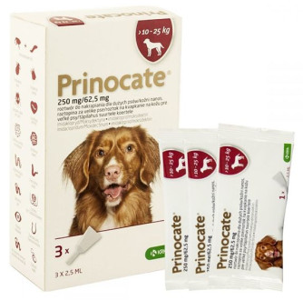 Прінокат Prinocate Large Dog краплі від бліх та кліщів для великих собак вагою 10 - 25 кг, 3 піпетки по 2,5 мл