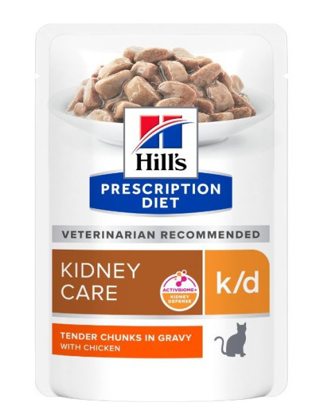 Hill's PD Feline C/D Chicken Pouches вологий корм з куркою для здоров'я сечовивідних шляхів у кішок, 12 паучів по 85 гр