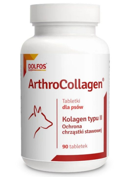 АртроКолаген Arthrocollagen Dolfos вітаміни для еластичності зв'язок, м'язів, сухожиль у собак, 90 таблеток