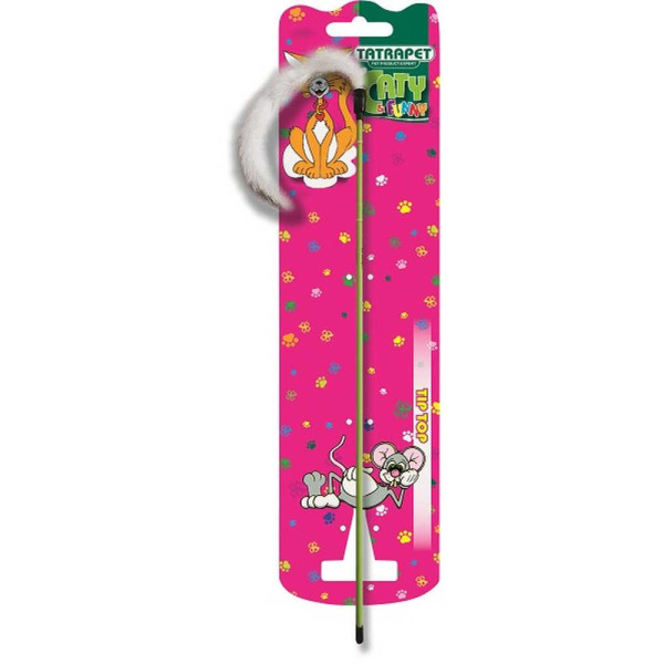 Іграшка для котів TETRAPET Caty funny дразнилка з мишачим хвостиком, 68см