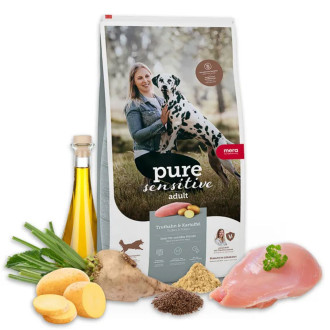 Мера Mera Pure Sensitive Dog Adult Truthan & Kartoffel сухий корм з індичкою та картоплею для собак, 12,5 кг (057150)