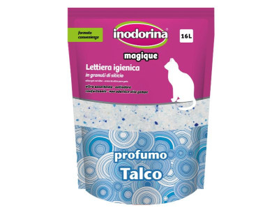 Inodorina Magique Profumo Talco силікагелевий наповнювач для котячого туалету з ароматом тальку, 16 л (1200020005)