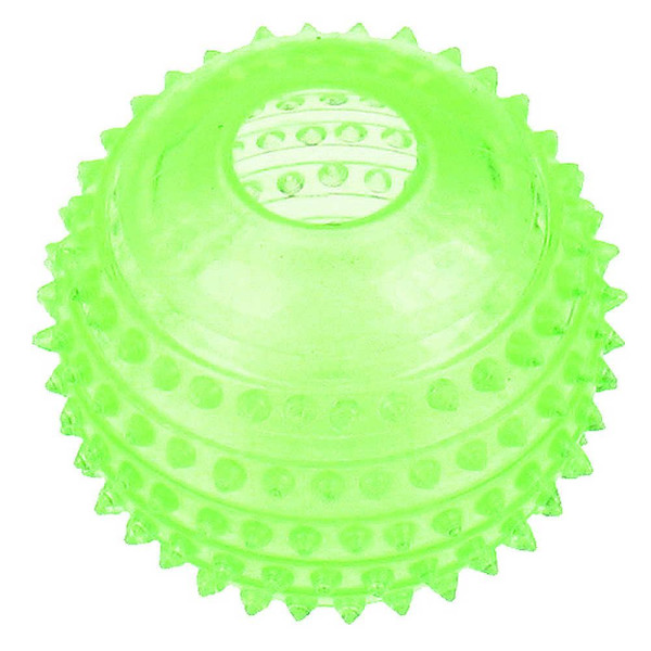 Іграшка для собак TETRAPET Dental Gum, гумовий м'ячик з шипами, отвором, 9 см