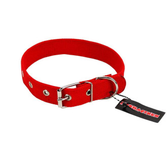 Нашийник брезентовий   "Пухнастики", червоний  25 м/49см