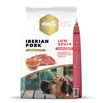 Аміті Amity Super Premium Low Grain Iberian Pork сухий корм з Іберійською свининою для дорослих собак, 4 кг (SP 559 IBERIAN 4 KG)