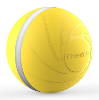 Cheerble Wicked Yellow Ball інтерактивний жовтий м'яч, іграшка для собак і котів (С1801)