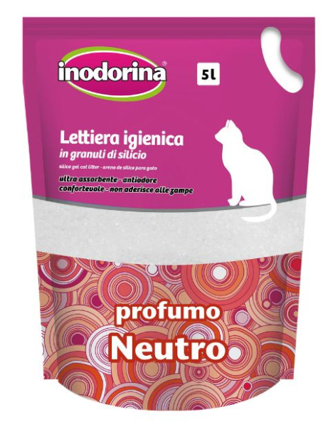 Inodorina Bag Profumo Nuetro силікагелевий наповнювач для котячого туалету, без аромату, 2,5 кг, 5 л (1200020004)