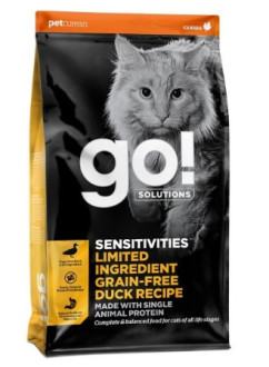 Гоу! Go! Sensitivities LID Grain-Free Duck Recipe Dry Cat беззерновий корм для котів з качкою, 1,4 кг (FG00063)
