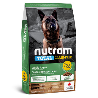 Нутрам T26 Nutram Total GF Holistic Lamb & Lentils сухий беззерновий корм з ягням для собак і цуценят, 11,4 кг (T26_(11.4kg)