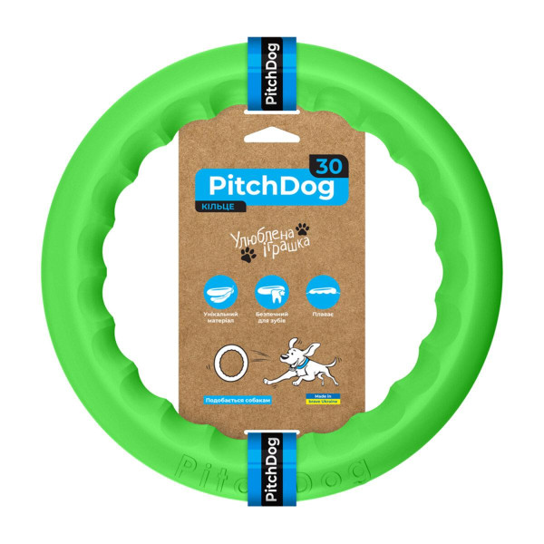 Пітч Дог Collar PitchDog30 ігрове кільце для апортування собак, діаметр 28 см, колір салатовий
